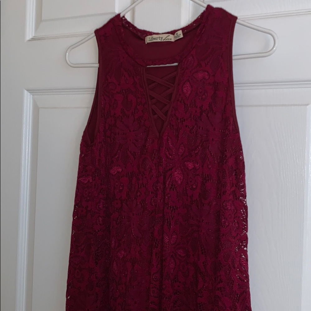 Maroon Short Dress